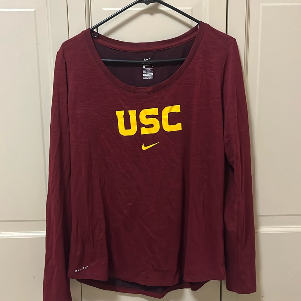 usc red nike long sleeve